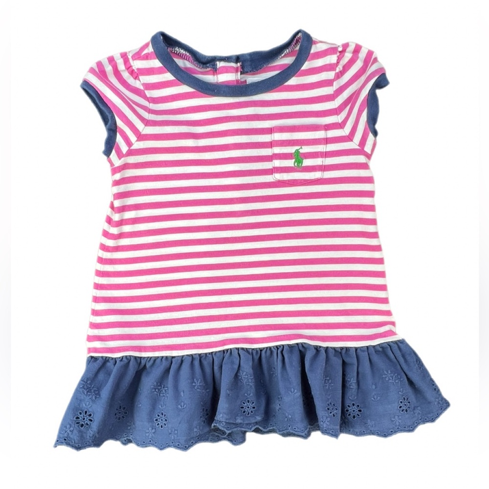 RALPH LAUREN Short Sleeve Cotton Dress - 6M